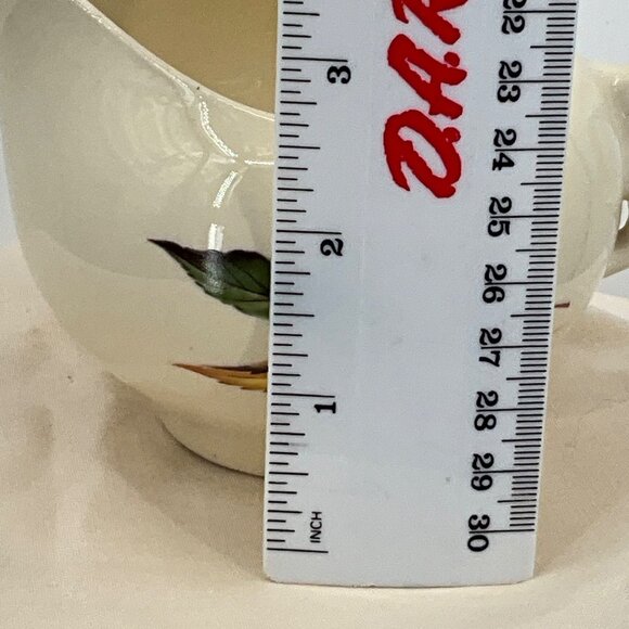 Vintage Cream Pitcher Autumn Leaf Design Ceramic - Picture 6 of 6